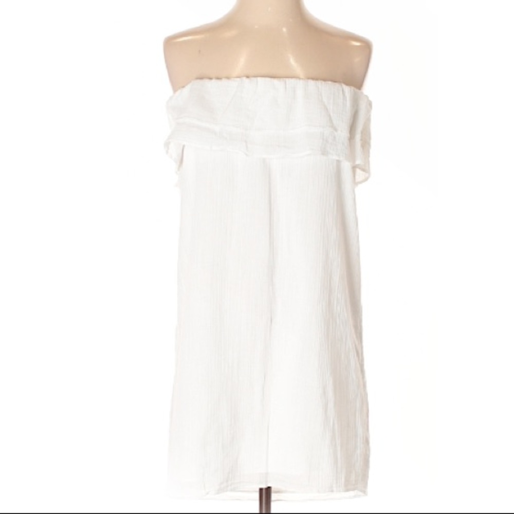 J. Crew Strapless Sundress. White. Sz Sm.